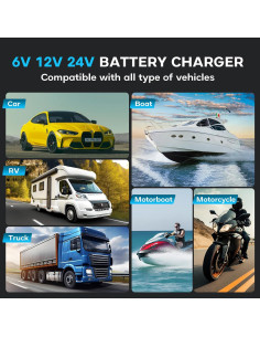 Cargador de Batería de Litio 35A YHCHKJ 6V 12V 24V Inteligente 2