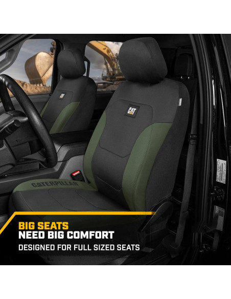 Cubiertas de Asiento Cat FlexFit Verde Cazador - 2 Piezas