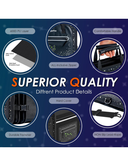 Organizador de Maletero SugarFox 63L Impermeable Plegable Negro