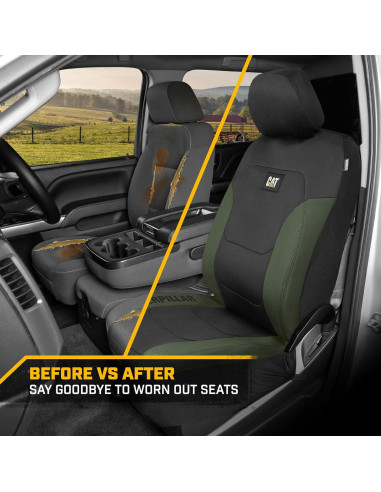 Cubiertas de Asiento Cat FlexFit Verde Cazador - 2 Piezas