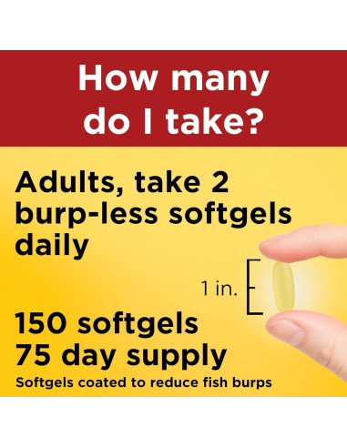 Nature Made Aceite de Pescado Omega 3 1000mg 150 Cápsulas