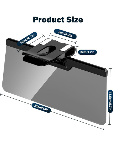Extensor de Visera Solar Woqucute Polarizado UV400 34.8cm