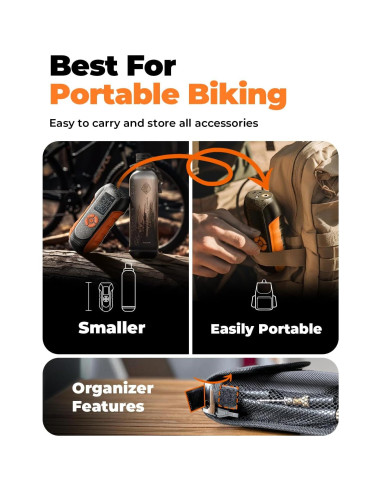 Bomba de Bicicleta Eléctrica LISEN 150 PSI Inalámbrica 0.54 kg