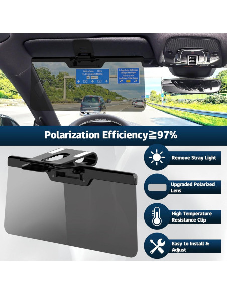 Extensor de Visera Solar Woqucute Polarizado UV400 34.8cm