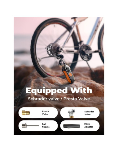 Bomba de Bicicleta Eléctrica LISEN 150 PSI Inalámbrica 0.54 kg