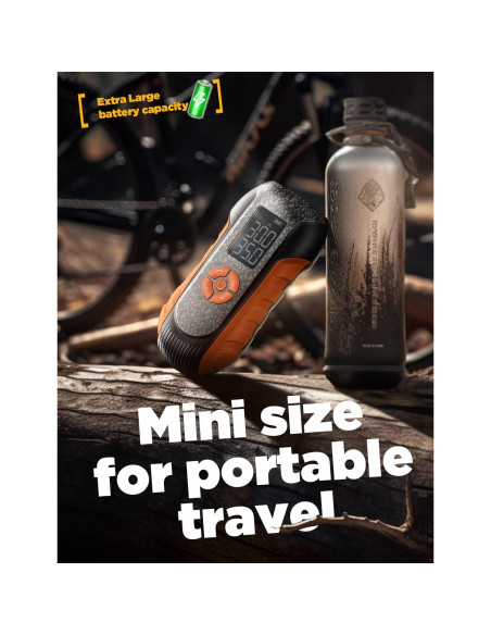 Bomba de Bicicleta Eléctrica LISEN 150 PSI Inalámbrica 0.54 kg