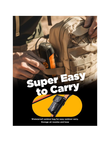 Bomba de Bicicleta Eléctrica LISEN 150 PSI Inalámbrica 0.54 kg