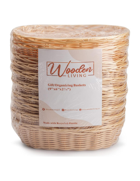 Canastas de Regalo Vacías Wooden Living - 23x15x6.4 cm (10 Pzs) Canastas de Regalo Vacías Wooden Living - 23x15x6.4 cm (10 Pzs)