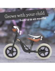 Bicicleta de Equilibrio Chillafish Charlie 10" Negra Ajustable 2