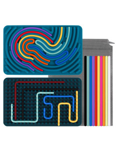 Tablero de Actividad Sensorial FIIOEOY 2PCS Verde y Azul