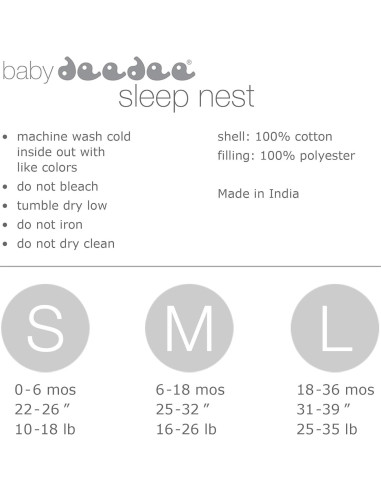 Saco de dormir Baby Deedee Sleep Nest 0-6 meses Azul