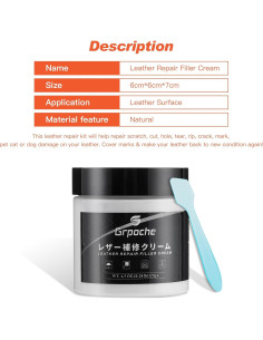 Relleno de Cuero Grpoche 127g para Reparar Agujeros y Rayones 2