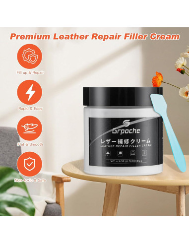 Relleno de Cuero Grpoche 127g para Reparar Agujeros y Rayones