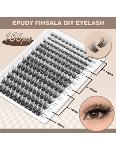 Pestañas Autoadhesivas EPUDY FIHSALA 156pcs 10-16mm Naturales 2