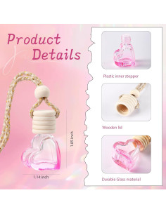 20 Botellas Difusoras de Ambientador para Auto LOYIM Corazón 2