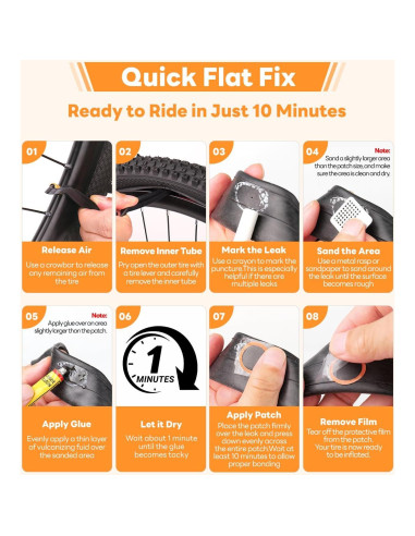 Kit de reparación de neumáticos de bicicleta Hdnbsp 35 piezas