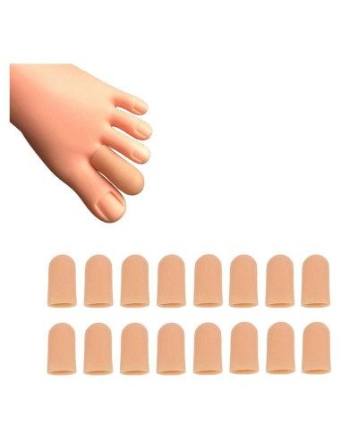 16 Protectores de Dedos Conpru para Callos y Ampollas Beige