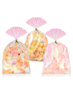 Bolsas de Celofán Iridiscentes YESON 50 Pcs 15x22 cm
