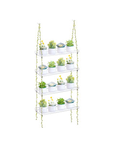Estante Colgante Sumerflos 4 Niveles Acrílico Claro para Plantas