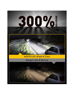 Bombillas LED H7 AUXITO 6500K Ultra Brillantes - Paquete de 2 2