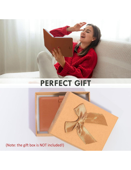 Álbum de Fotos Vintage HIYQIN 80 Bolsillos Cuero PU Marrón