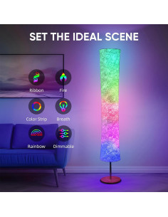 Lámpara de Pie LONRISWAY 147.8 cm RGB Dimmable Control Remoto 2