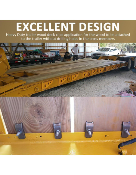 48 Clips de Sujeción para Suelo de Remolque SAQXK Acero
