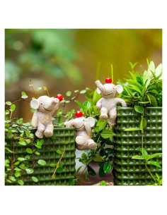 Estatuas de Jardín 3Pack Elefante HomDSim Decorativas