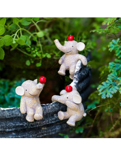 Estatuas de Jardín 3Pack Elefante HomDSim Decorativas 2