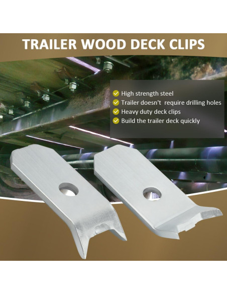 48 Clips de Sujeción para Suelo de Remolque SAQXK Acero