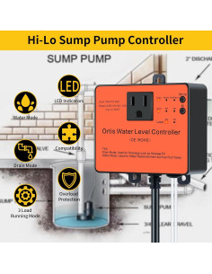 Interruptor Electrónico de Bomba Ortis Hi-Lo 110/220V Naranja 2