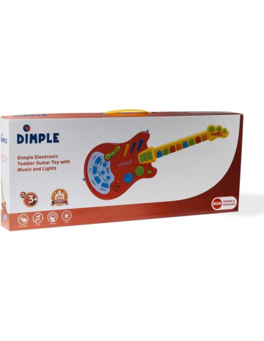 Guitarra Electrónica DimpleChild para Niños 2 Paquete Rojo
