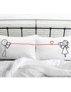 BoldLoft Fundas de Almohada para Parejas 50.8x76.2 cm Blancas 2