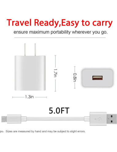 Adaptador Cargador Pared 9V 3 Pack WZHENB para Arlo y Wyze