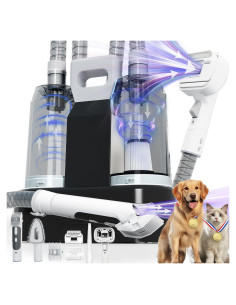 Kit de Aspiradora y Secador FOTING 6 en 1 para Perros 2.1L
