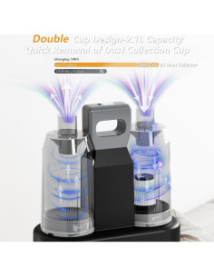 Kit de Aspiradora y Secador FOTING 6 en 1 para Perros 2.1L 2