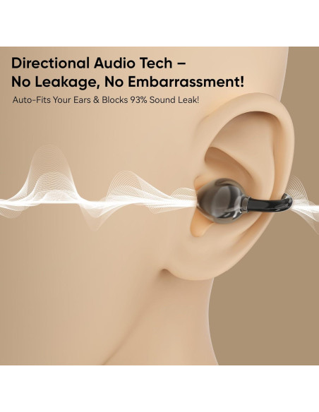 Auriculares Inalámbricos FVYAO F02 Bluetooth 5.4 IPX5 Negro