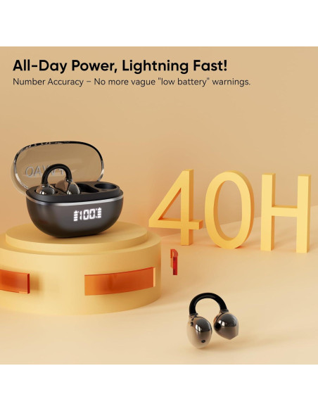 Auriculares Inalámbricos FVYAO F02 Bluetooth 5.4 IPX5 Negro