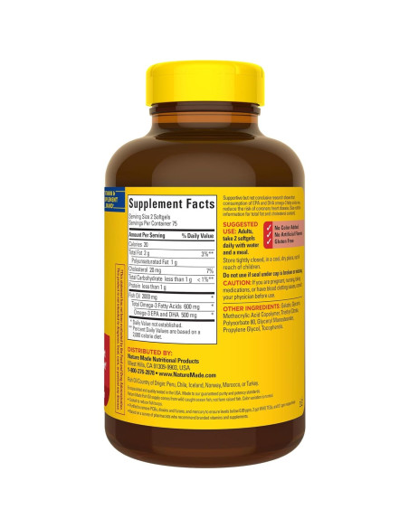 Nature Made Aceite de Pescado Omega 3 1000mg 150 Cápsulas