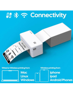 Impresora Térmica de Etiquetas Airuntek 4x6 Bluetooth Wi-Fi 2