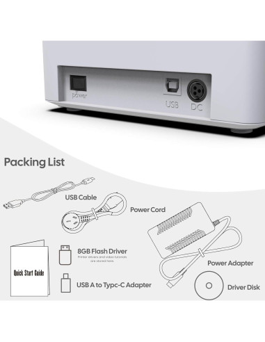 Impresora Térmica de Etiquetas Airuntek 4x6 Bluetooth Wi-Fi