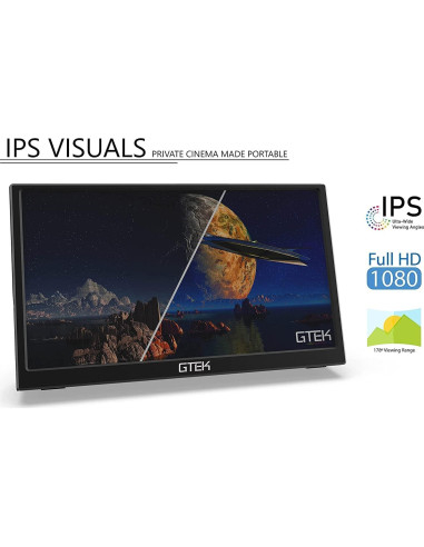 Monitor Portátil GTEK 15.8" IPS Full HD 1920x1080 con Altavoz