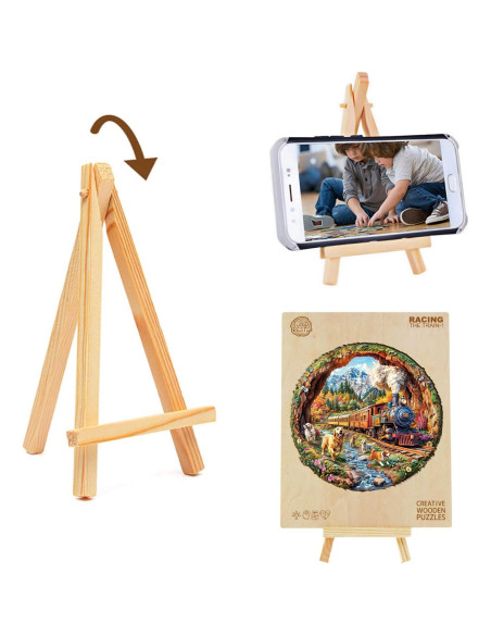 Rompecabezas de Madera KAAYEE 3D Perros y Trenes 100 Piezas