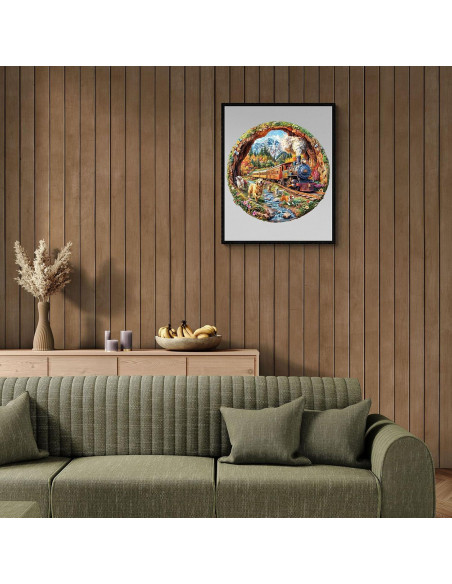 Rompecabezas de Madera KAAYEE 3D Perros y Trenes 100 Piezas