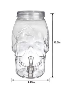 Dispensador de Bebidas Amscan Calavera 3.78L Transparente 2