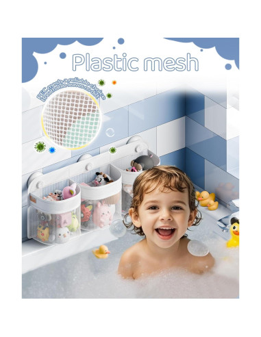 Organizador de Juguetes de Baño Y.duck con Malla Transpirable