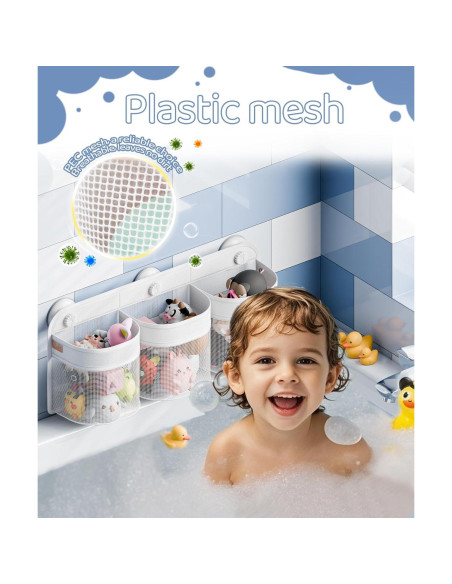 Organizador de Juguetes de Baño Y.duck con Malla Transpirable