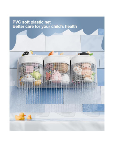 Organizador de Juguetes de Baño Y.duck con Malla Transpirable