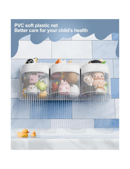 Organizador de Juguetes de Baño Y.duck con Malla Transpirable