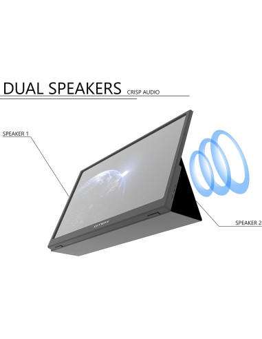 Monitor Portátil GTEK 15.8" IPS Full HD 1920x1080 con Altavoz
